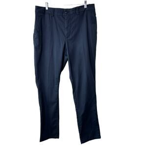 Old Navy Ultimate Athletic Navy Blue Built-In Flex Flat Front Pants 32x30 New